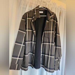 Old Navy Mens Cozy-Lined Green Plaid Shacket - Size XL